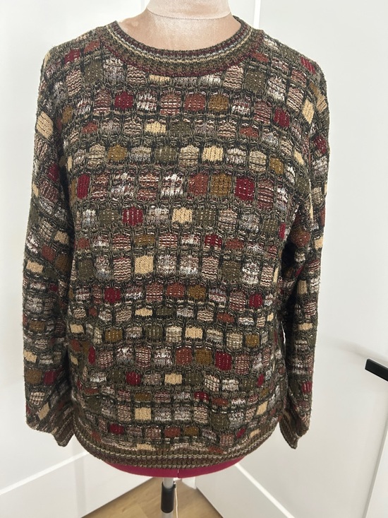 Vintage Other - Vintage 80’s Geometric Weave Sweater by Prestige |Size Medium